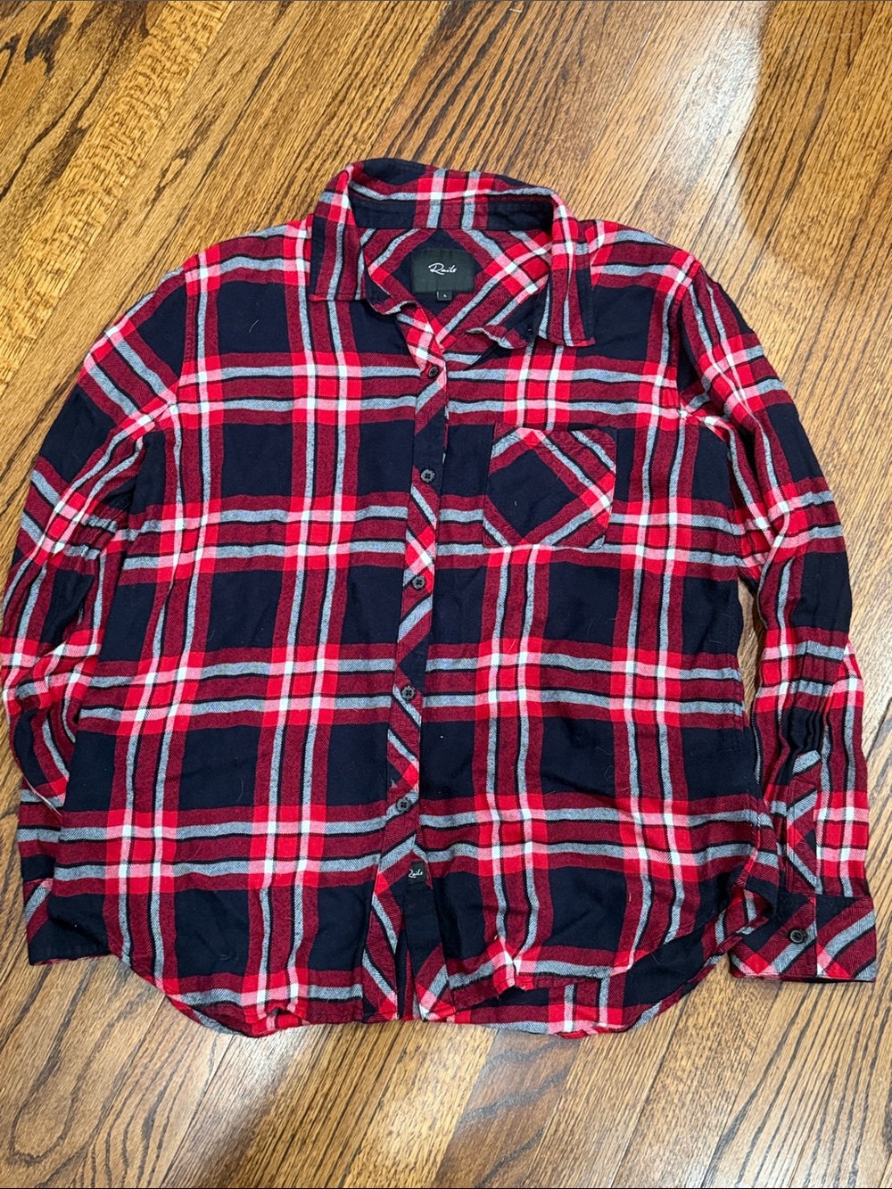 Rails Red and navy Plaid Button-Down Shirt